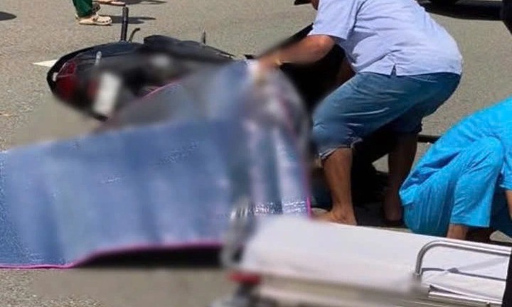 Hiện trường vụ đôi nam nữ thương vong sau khi tông đuôi xe container  