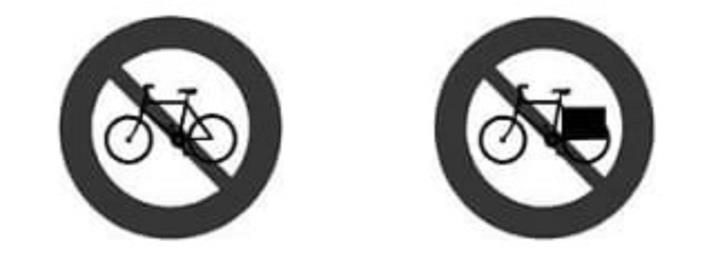 Biển báo xe đạp không được đi vào