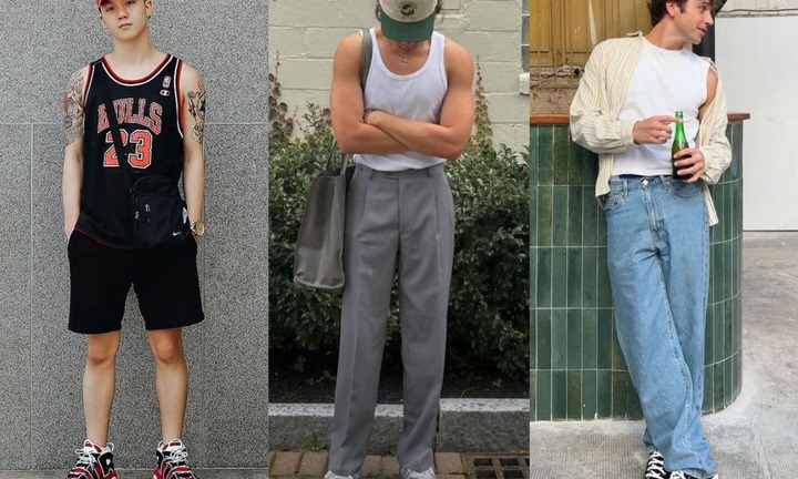 Cách phối đồ với áo ba lỗ nam