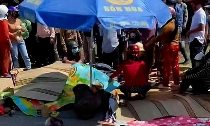 Hiện trường vụ tai nạn giao thông, 2 mẹ con ở Khánh Hòa tử vong