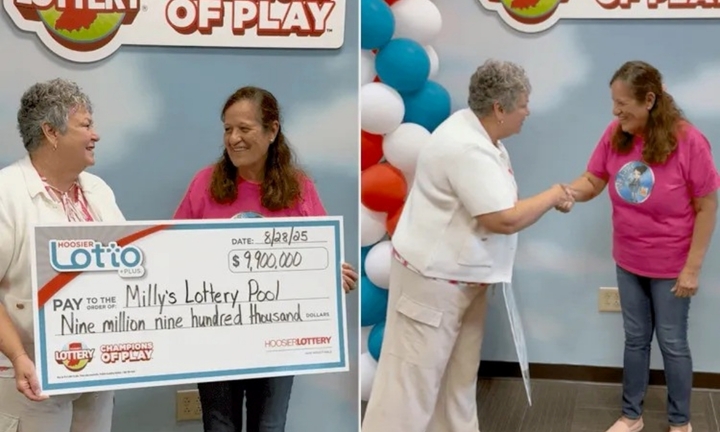 Trúng độc đắc hơn 260 tỷ đồng, người phụ nữ chia cho 4 đồng nghiệp cũ