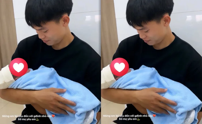 Hồ Văn Cường hạnh phúc khoe khoảnh khắc bên con trai đầu lòng