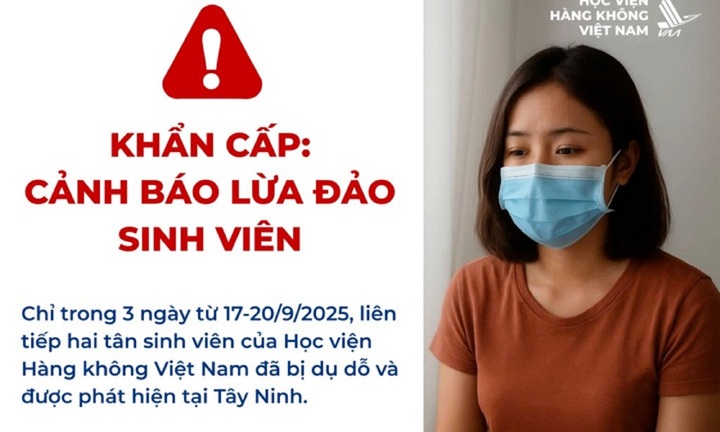 2 tân sinh viên Học viện Hàng không Việt Nam mất liên lạc, được phát hiện tại tỉnh giáp biên giới