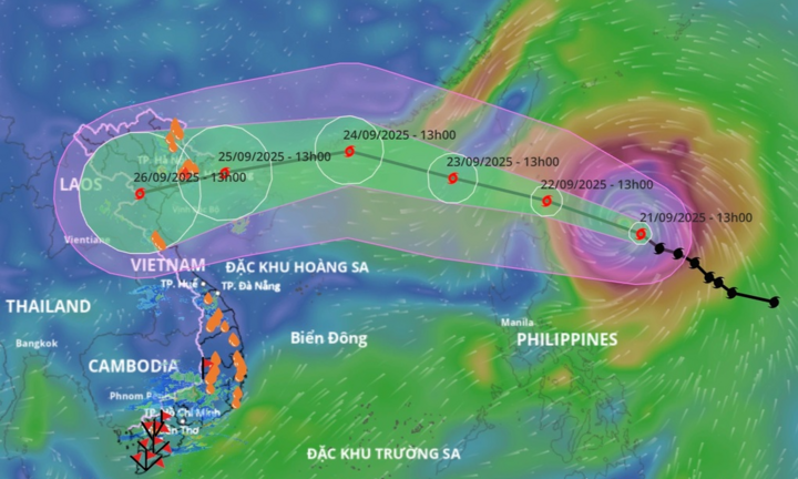 Diễn biến mới nhất siêu bão Ragasa: Giật trên cấp 17, biển động dữ dội, 6 bộ họp ứng phó bão