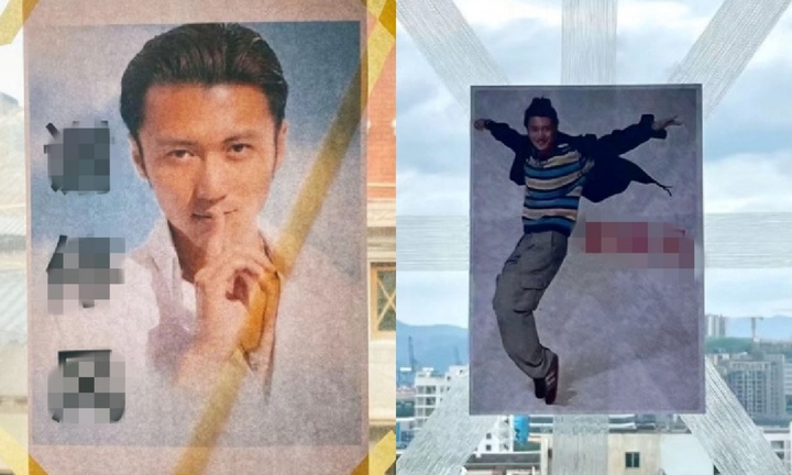 Dân mạng dán ảnh Tạ Đình Phong lên cửa kính để chống bão Ragasa