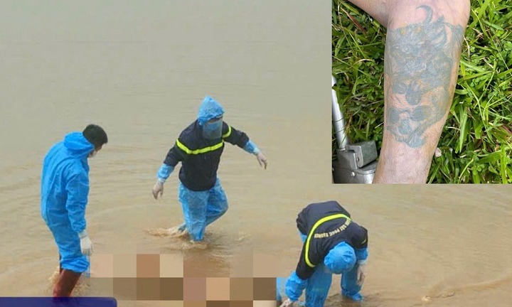 Phát hiện thi thể nam giới trôi trên sông Lam, Nghệ An: Mặc quần hoa, có hình xăm mặt quỷ ở bắp tay