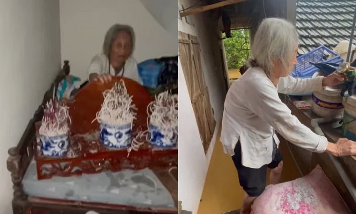 Lũ lụt ở Thái Nguyên: Xót xa cảnh cụ bà 91 tuổi ngồi canh bát hương chồng, người dân leo nóc nhà tránh lũ