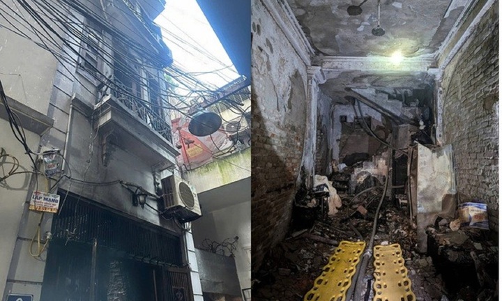 Hiện trường vụ cháy nhà ở Hà Nội, 5 người tử vong