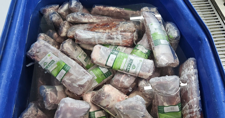 Hàng chục tấn thịt trâu Ấn Độ được 