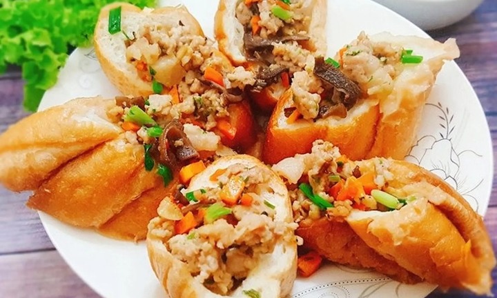 Cách làm bánh mỳ hấp thịt mới lạ