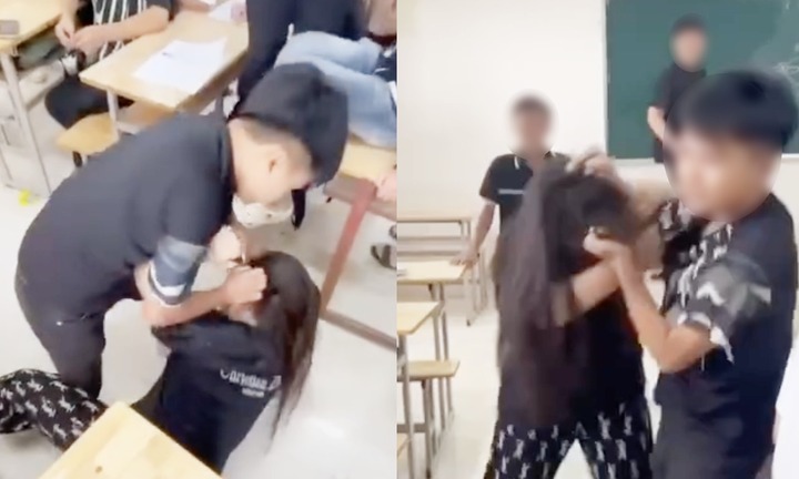 Vụ clip nam sinh lớp 10 đánh bạn gái trong lớp ở Nghệ An: Nhà trường lên tiếng