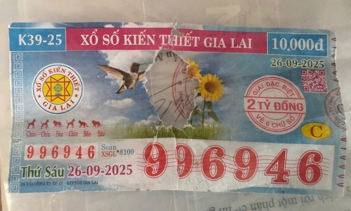 Vụ tờ vé số trúng giải 2 tỷ đồng bị rách: Công ty xổ số Gia Lai lên tiếng