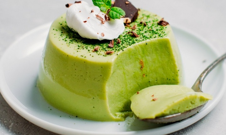 Cách làm bánh flan trà xanh không cần lò nướng