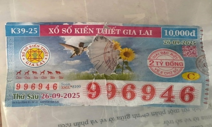 Vụ tờ vé số trúng giải 2 tỷ đồng bị rách: Công ty XSKT Gia Lai xem xét chi trả