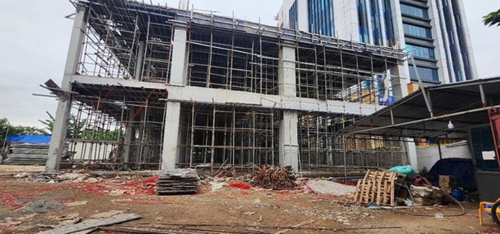 Hiện trường vụ sập giàn giáo ở Hải Phòng, 2 người thiệt mạng