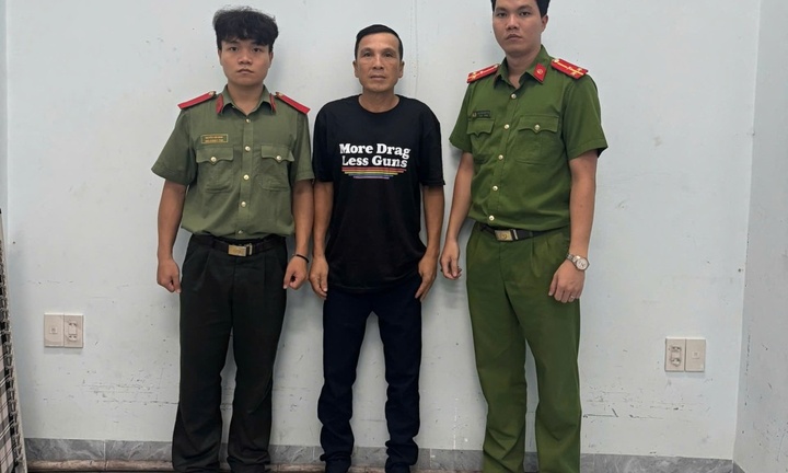 Nguyễn Ngọc Dự - đối tượng trốn truy nã bị bắt giữ khi xuất hiện tại ngân hàng