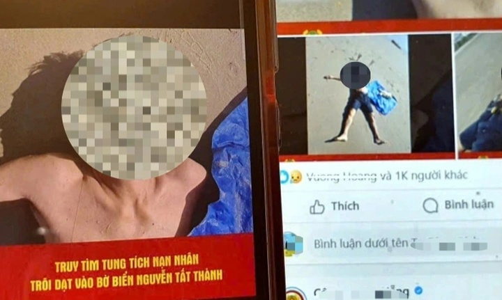 Phát hiện thi thể nam giới mặc quần lửng màu xanh, tay đeo đồng hồ trôi dạt vào bờ biển Đà Nẵng