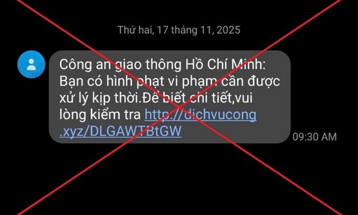 Công an Hà Nội cảnh báo tin nhắn lừa đảo thông báo “phạt nguội”, yêu cầu truy cập đường link 