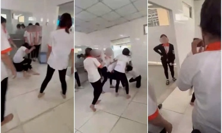 Xuất hiện hình ảnh nữ sinh trường cao đẳng ở TP.HCM bị đánh 