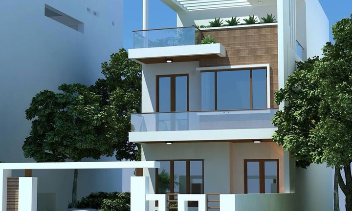 Mẫu nhà 2 tầng 1 tum 4 phòng ngủ