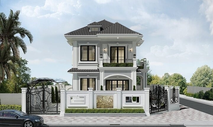 Thiết kế nhà 2 tầng có tầng hầm