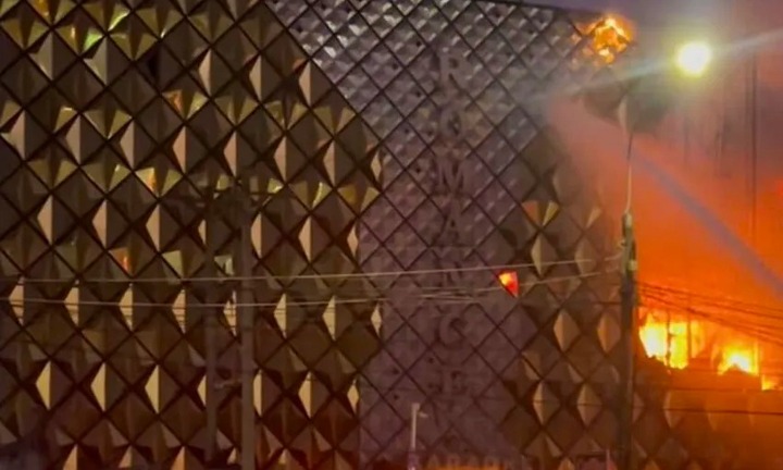 Hiện trường vụ cháy quán bar và karaoke ở Đồng Nai