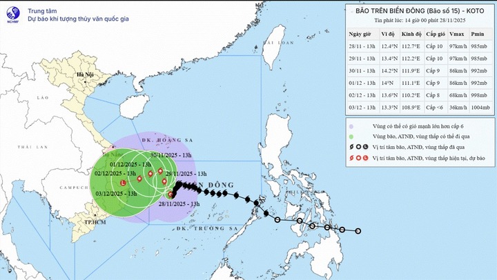 Tin bão số 15 mới nhất: Cơn bão số 15 liên tục đổi hướng, xuất hiện áp thấp nhiệt đới gần biển Đông