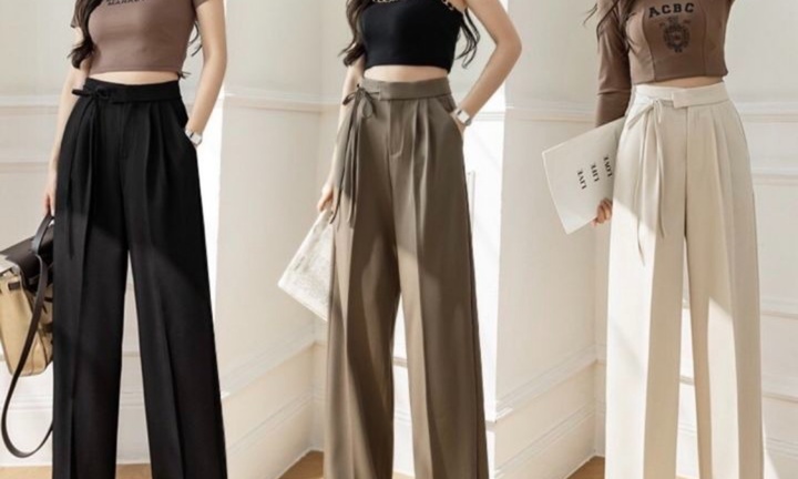 Mẫu quần ống rộng mới nhất