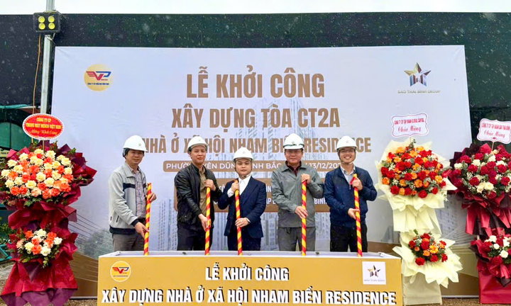Khởi công dự toà nhà CT2A dự án NOXH Nham Biền Residence tại phường Yên Dũng, tỉnh Bắc Ninh