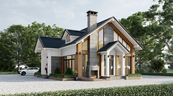 Mẫu biệt thự vườn 1 tầng mái thái