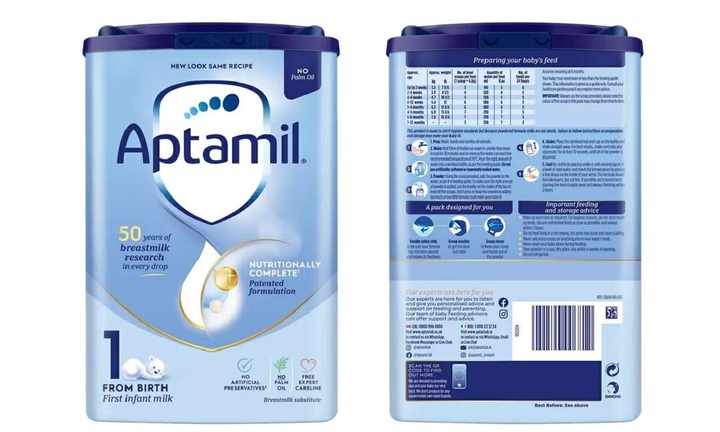 Bộ Y tế vào cuộc vụ sữa công thức Aptamil Infant Formula 800g nhiễm độc tố bị thu hồi tại Anh