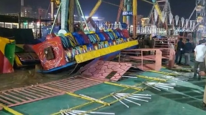 Clip: Sập đu quay khổng lồ tại hội chợ, 1 người tử vong, 13 người bị thương