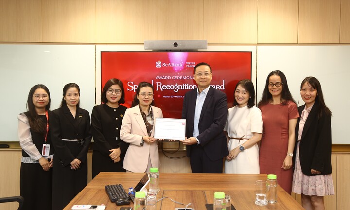 Wells Fargo trao tặng Giải thưởng “Ngân hàng được công nhận đặc biệt về thanh toán quốc tế 2024-2025” cho SeABank