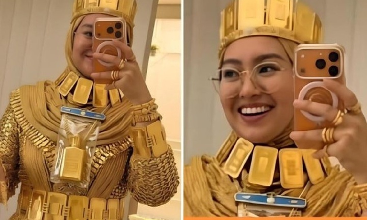 Cô dâu gây bão mạng với trang phục