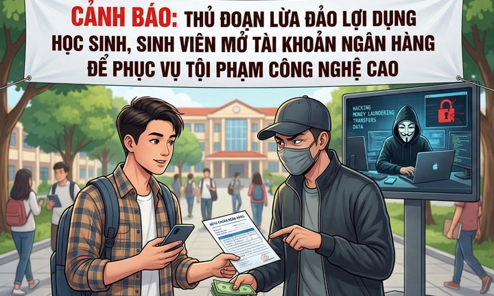 Cảnh báo thủ đoạn lôi kéo học sinh, sinh viên mở tài khoản ngân hàng tiếp tay cho tội phạm