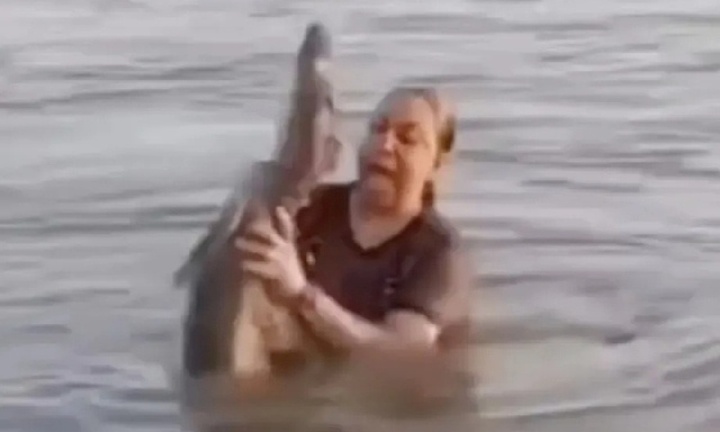 Tưởng là khúc gỗ trôi sông, người phụ nữ