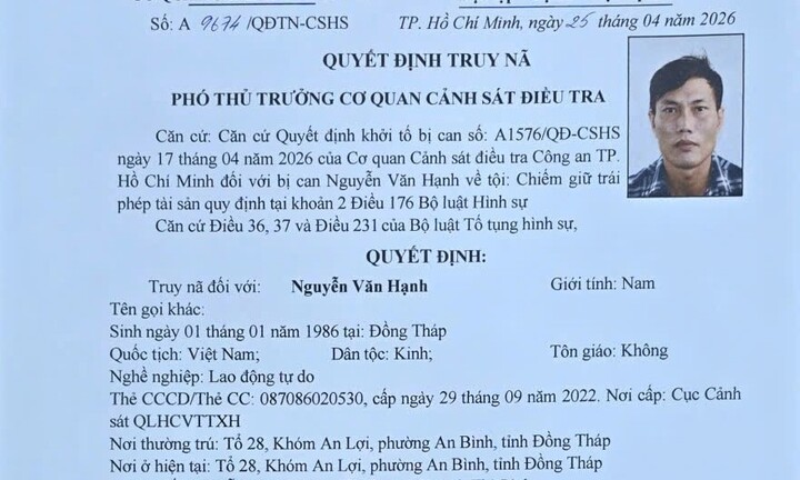 Truy nã người đàn ông chiếm giữ gần 500 triệu đồng chuyển nhầm