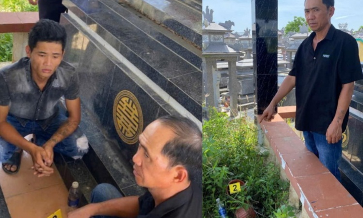 Bắt tạm giam 2 đối tượng tổ chức sử dụng trái phép chất ma túy tại nghĩa địa