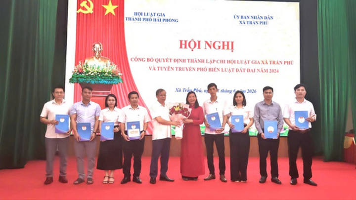 Hải Phòng: Thành lập Chi hội Luật gia xã Trần Phú, đưa pháp luật đến gần người dân