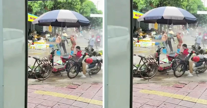  Công an vào cuộc vụ người phụ nữ dùng vòi nước cao áp xịt người bán rau ở Phú Thọ
