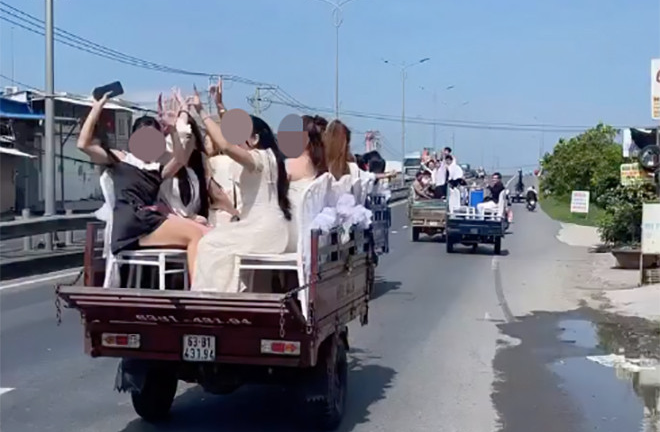 Vụ clip đoàn xe đưa dâu bằng xe ba bánh: 4 tài xế bị phạt vì lỗi gì?