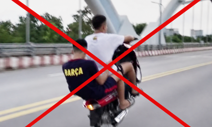 Xử lý nghiêm thanh niên điều khiển xe máy 