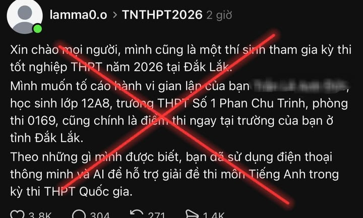 Sở GD&ĐT tỉnh Đắk Lắk bác tin thí sinh dùng AI khi thi tốt nghiệp THPT