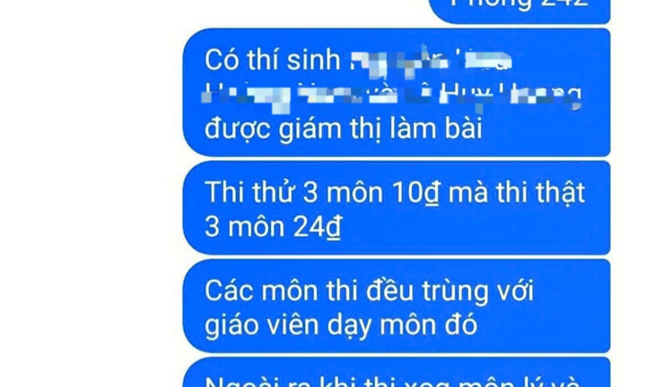 Thêm một điểm thi bị phản ánh tiêu cực: Quảng Trị yêu cầu rà soát kết quả toàn tỉnh