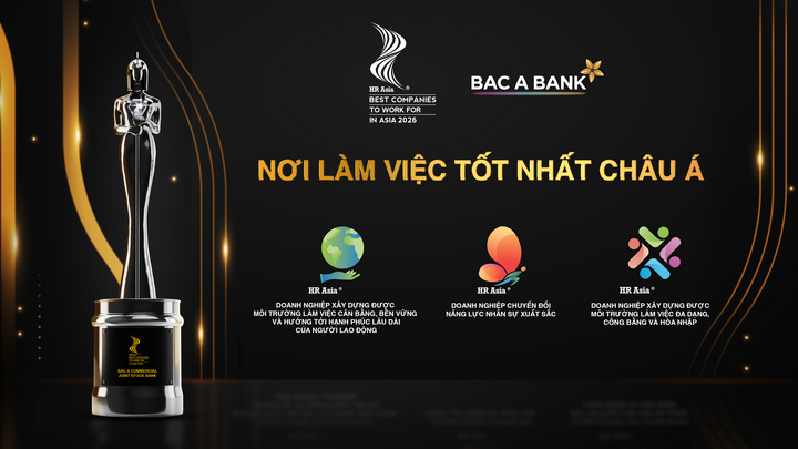 BAC A BANK bốn năm liên tiếp được vinh danh “Nơi làm việc tốt nhất châu Á”
