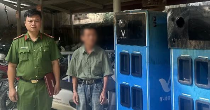 Bắt giữ người đàn ông hủy hoại 2 tủ đổi pin xe điện của V-Green