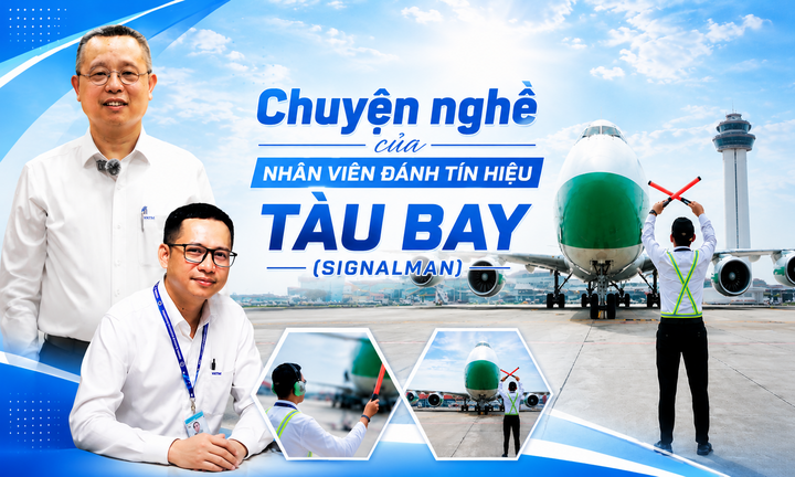 Media: Chuyện về những “người dẫn đường” thầm lặng trên sân đỗ máy bay
