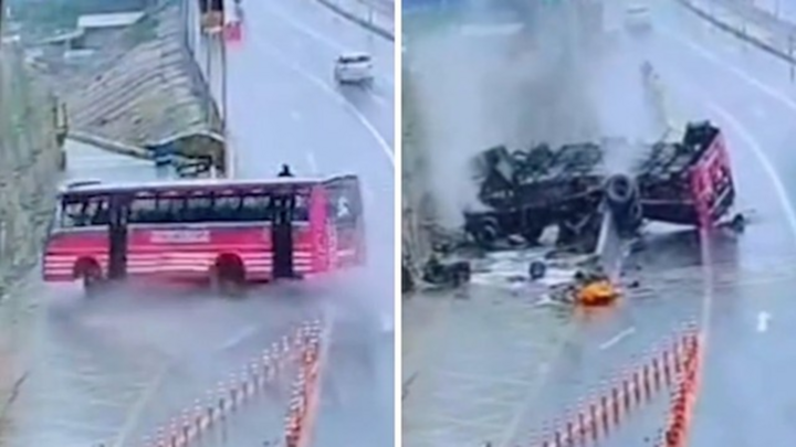 Xe buýt mất lái lật úp trên quốc lộ, 1 người tử vong, 26 người bị thương ở Ấn Độ
