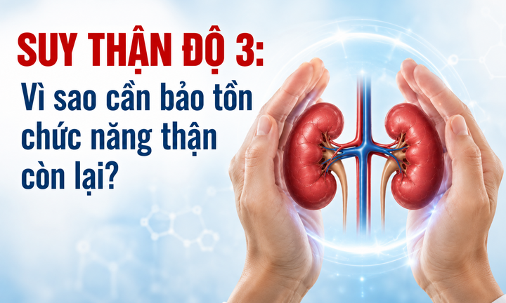 Suy thận độ 3: Vì sao cần bảo tồn chức năng thận còn lại?