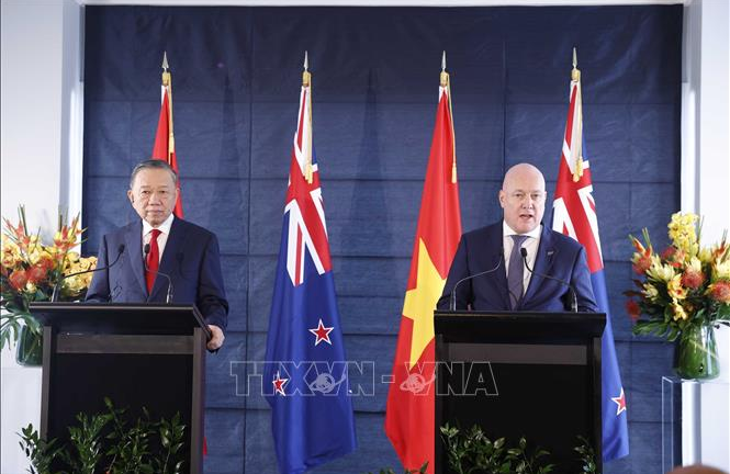 Tuyên bố chung giữa Việt Nam và New Zealand nhân chuyến thăm cấp Nhà nước của Tổng Bí thư, Chủ tịch nước Tô Lâm tới New Zealand